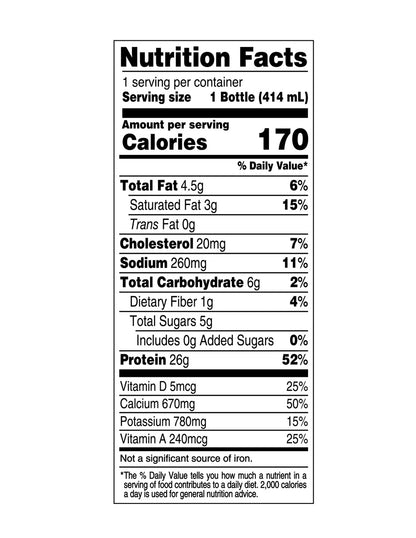 Batido de proteína Core Power con 26 g de proteína de fairlife Leche, 414ml