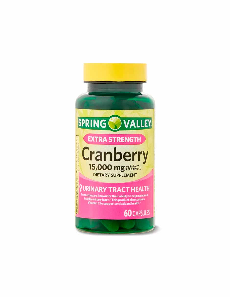 Spring Valley capsulas suplemento de arándano extra fuerte 15,000 mg, 60 unidades