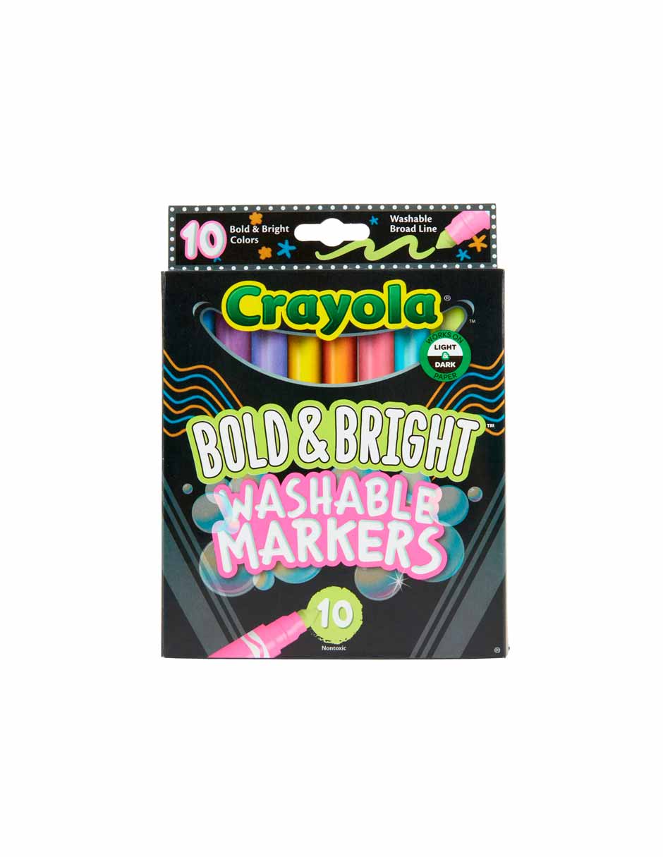 Crayola Bold & Bright marcadores lavables 10 unidades