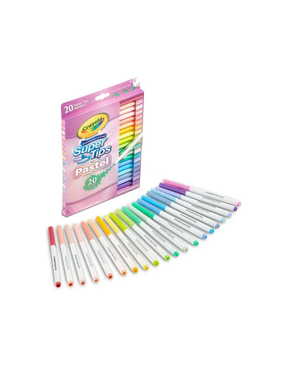 Marcadores Crayola Supertips Pastel Lavables 20 Pzs