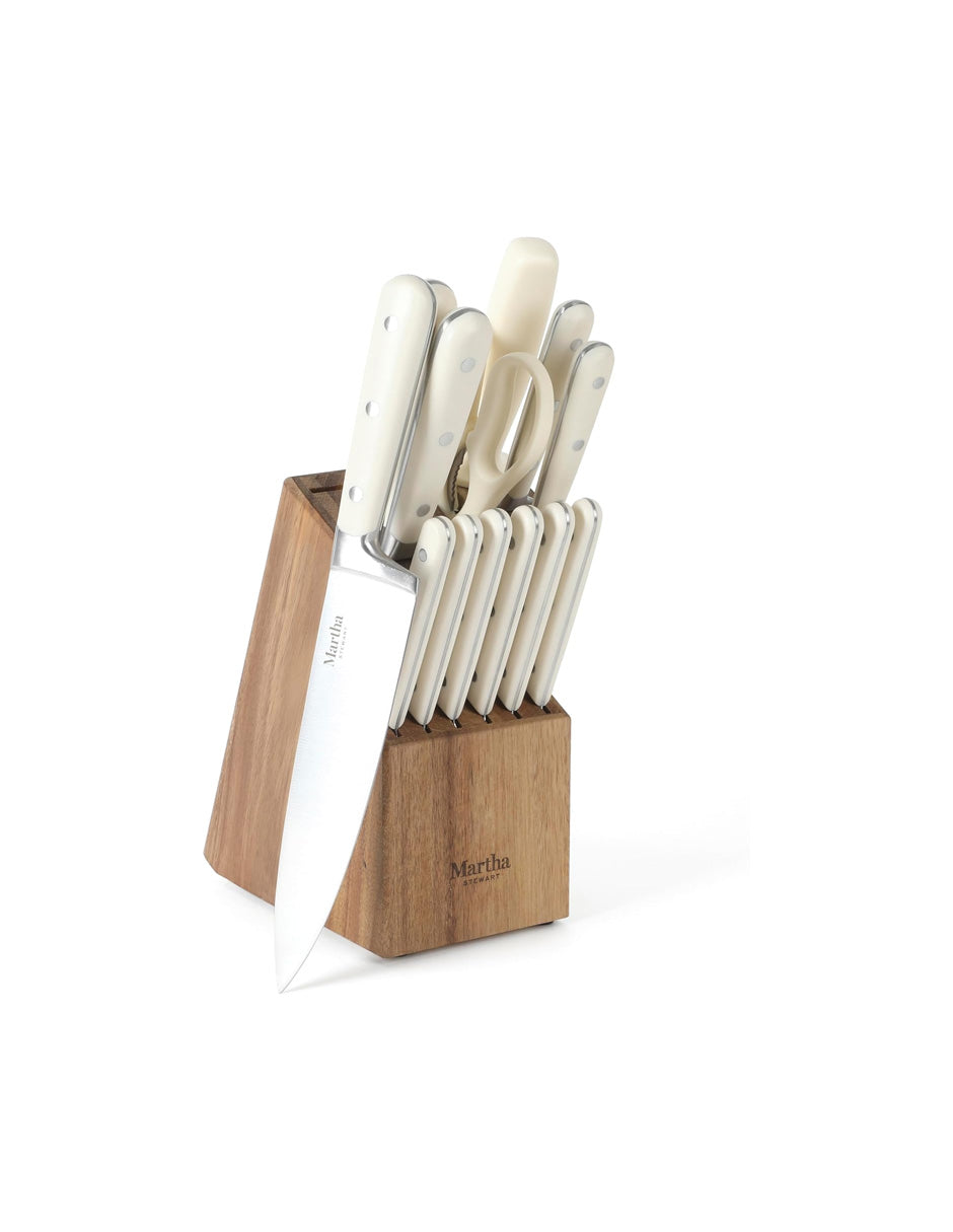 Juego de Cuchillos Martha Stewart Eastwalk color blanco 14 Pzas
