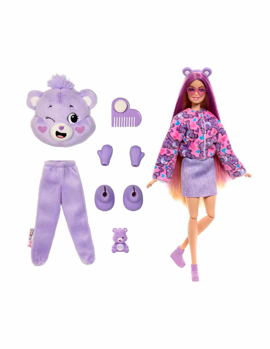 Barbie Cutie Reveal muñeca serie Care Bears morado