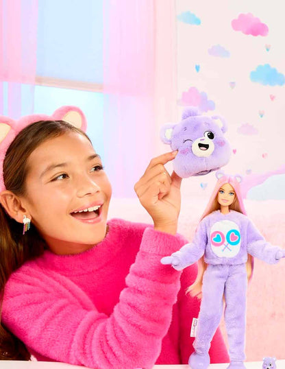 Barbie Cutie Reveal muñeca serie Care Bears morado