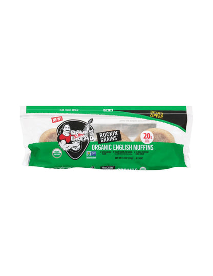 Panecillos Ingleses Orgánicos Rockin' Grains Dave’s Killer Bread 6 Unidades