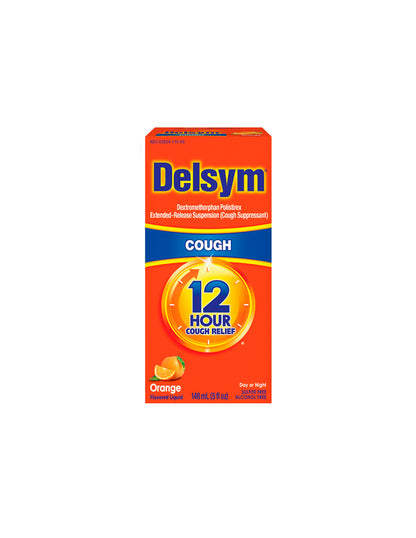 Delsym Líquido supresor de la tos para adultos, sabor a naranja 148ml