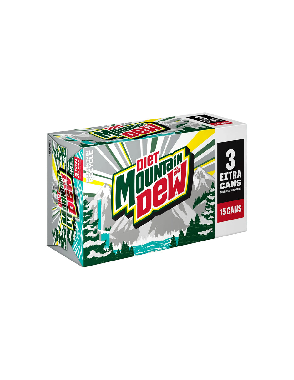 Refresco Mountain Dew diet 15 pack