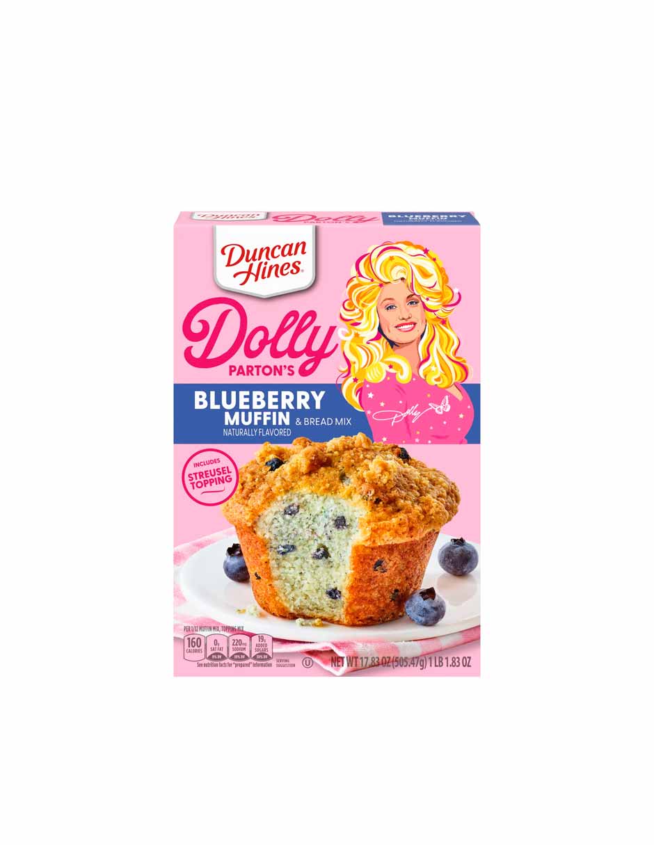 Duncan Hines Dolly Parton's Harina para muffin arándanos 505gr