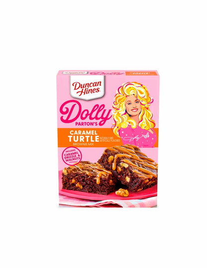 Duncan Hines Dolly Parton's Harina brownie con sabor a tortuga de caramelo 473gr