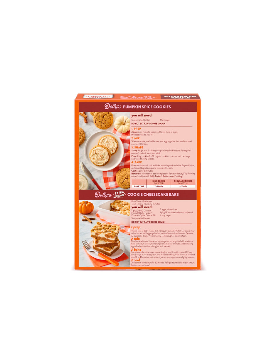 Mezcla para galletas con especias de calabaza de Dolly Parton de Duncan Hines, 432gr