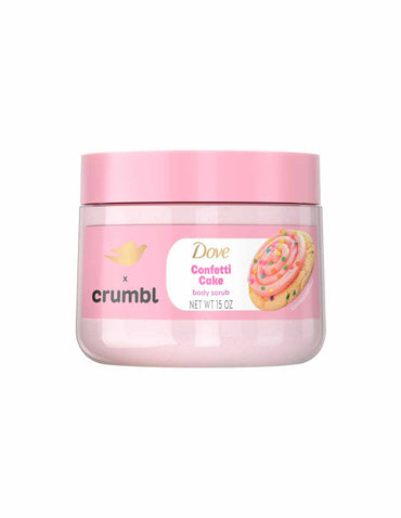 Dove x Crumbl Set Exfoliante corporal y jabón de manos aroma galleta de Confetti Cake