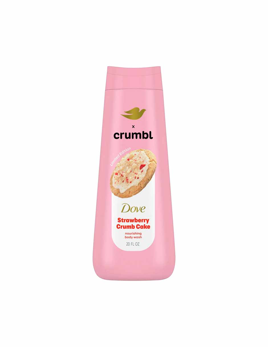 Dove x Crumbl Gel de baño líquido humectante aroma galleta de fresa 590ml