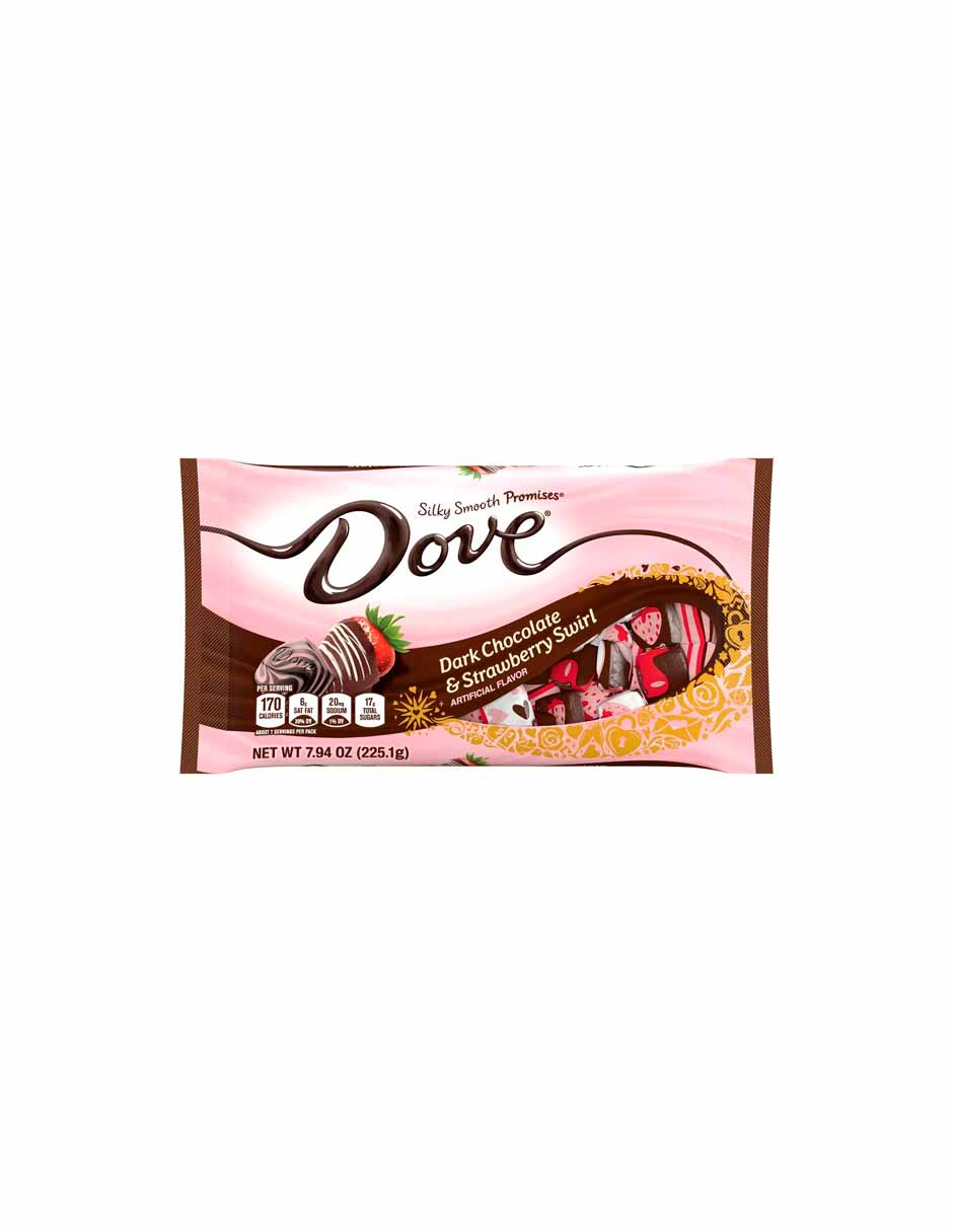 Dove Chocolate amargo y fresa San Valentín 225gr
