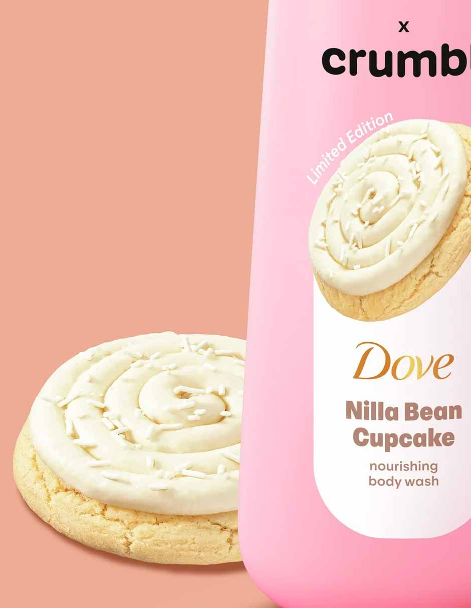 Dove x Crumbl gel de baño aroma Nilla Bean Cupcake 591ml