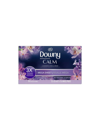 Downy Infusions Mega Toallitas para Secadora, BLISS, 80 unidades (Aroma a elegir)