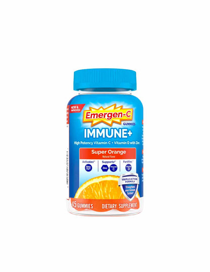 Emergen-C Immune+ gomitas de vitamina D sabor naranja, 45 unidades