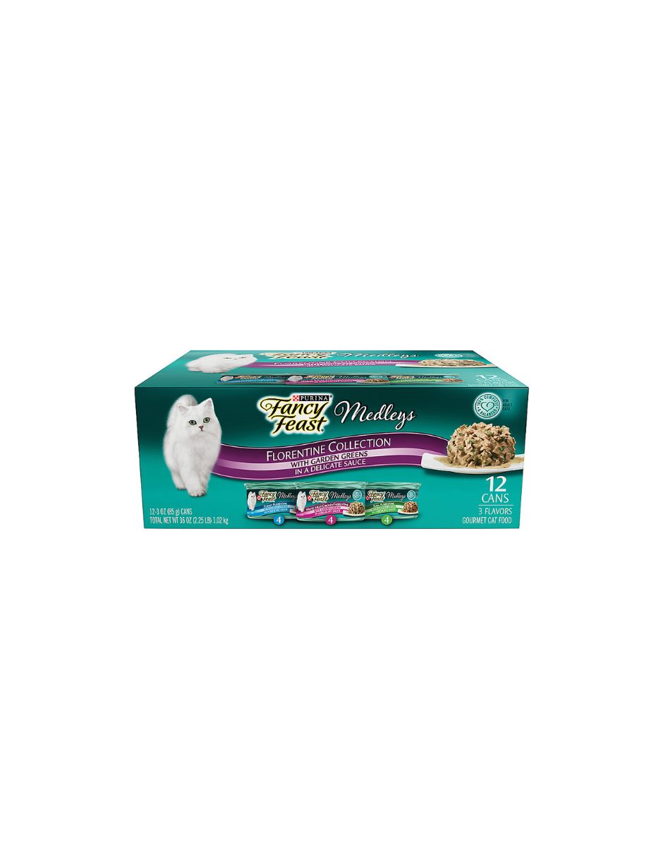 Fancy Feast Medleys alimento húmedo para gatos adultos Florentine 12 pack