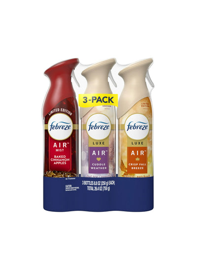 Febreze Ambientador Spray aromas mezcla otoñal 3 unidades