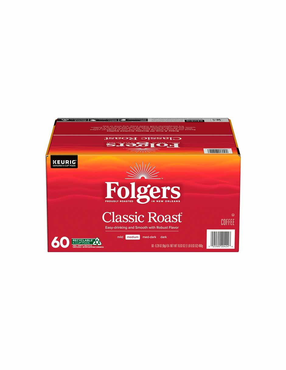 Folgers Keurig K-Cup cápsulas café  Classic Roast 60 piezas