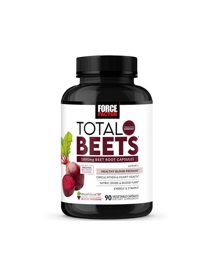Cápsulas Total Beets Force Factor con remolacha 1800 mg, 90 cápsulas
