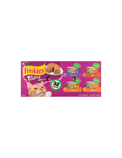 Friskies Paté Alimento húmedo para gatos adultos Poultry, 32 unidades