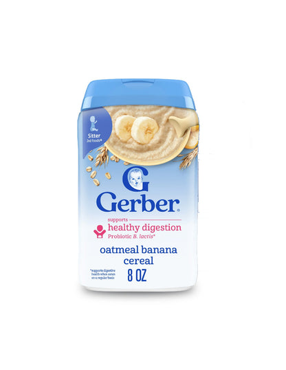 Gerber Cereal Probiótico Avena para bebé, sabor plátano 227gr