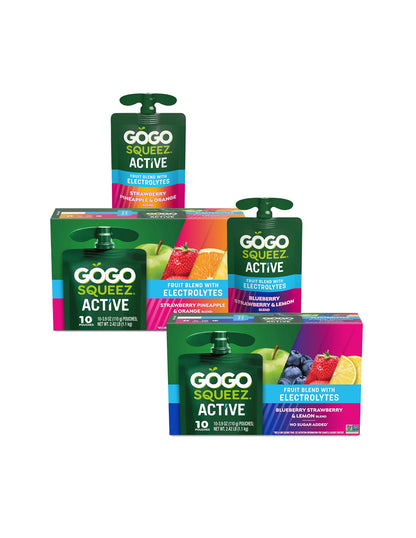 GoGo squeeZ Mezcla de Frutas con Electrolitos 10 unidades (variedad)
