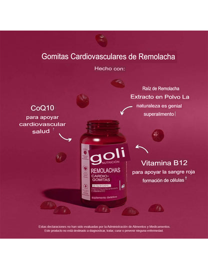 Goli Remolacha Gomitas Cardio Suplemento 60 unidades