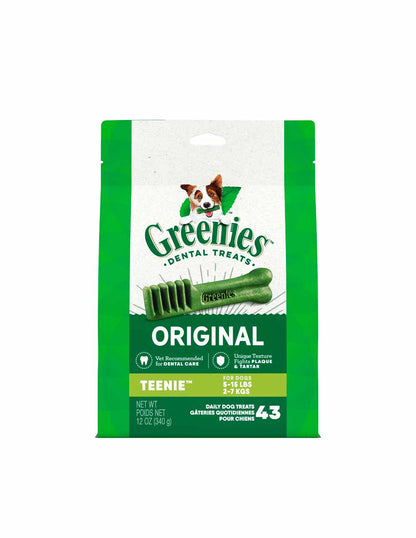 Greenies Snack para perros de 2-7 kg cuidado dental 43pack Original Teenie