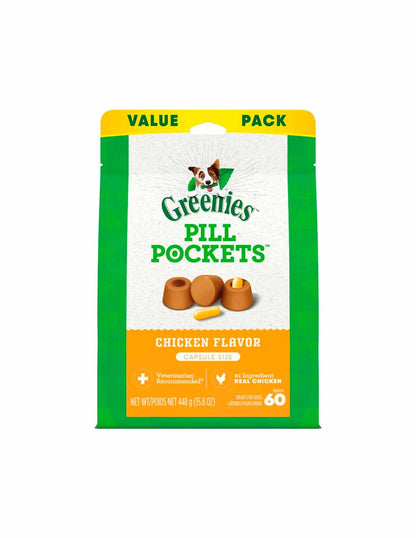 Pill pockets bocadillos para esconder pastillas para perros 448gr