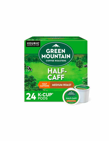 Green Mountain Half Caff cápsulas Keurig K-Cup, 24 unidades