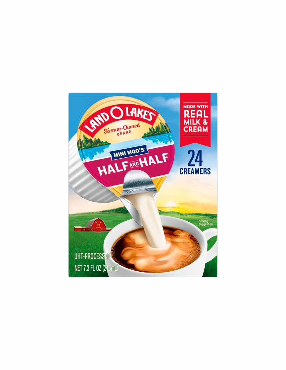 Land O Lakes Mini Moo's Half And Half 24 cremas 216ml