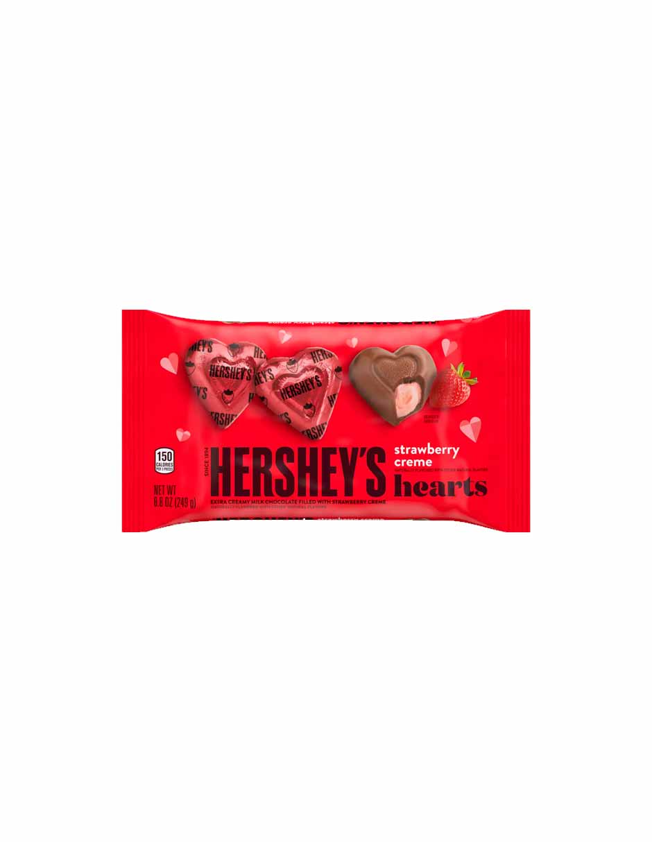 Hershey's chocolates corazones con crema de fresa San Valentín 249gr