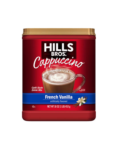 Cappuccino Instantáneo Vainilla Francesa Hills Bros 453gr