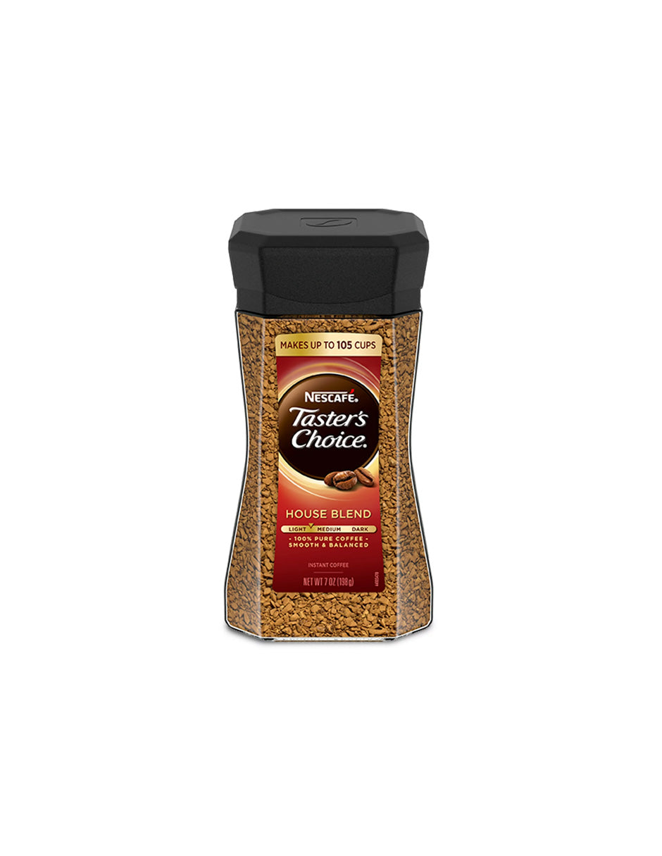 Nescafé Taster's Choice House Blend, café instantáneo tostado medio ligero natural, 198gr