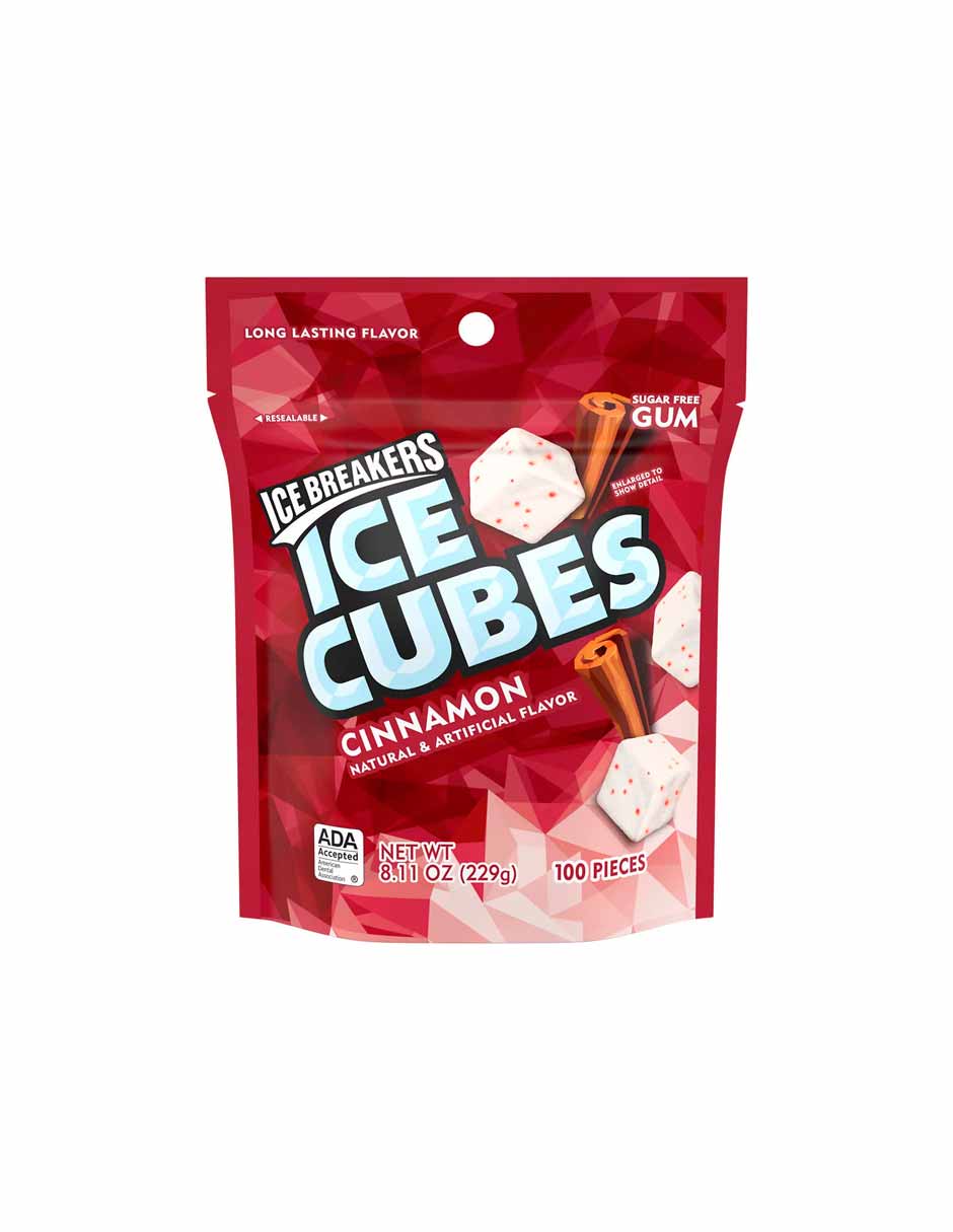 Ice breakers ice cubes chicle sin azúcar 100 piezas (Variedad de sabores)