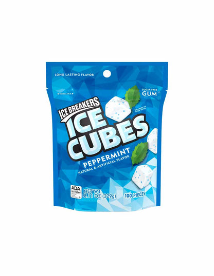 Ice breakers ice cubes chicle sin azúcar 100 piezas (Variedad de sabores)