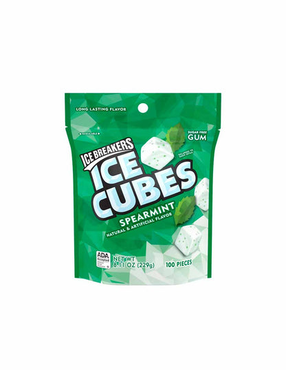 Ice breakers ice cubes chicle sin azúcar 100 piezas (Variedad de sabores)