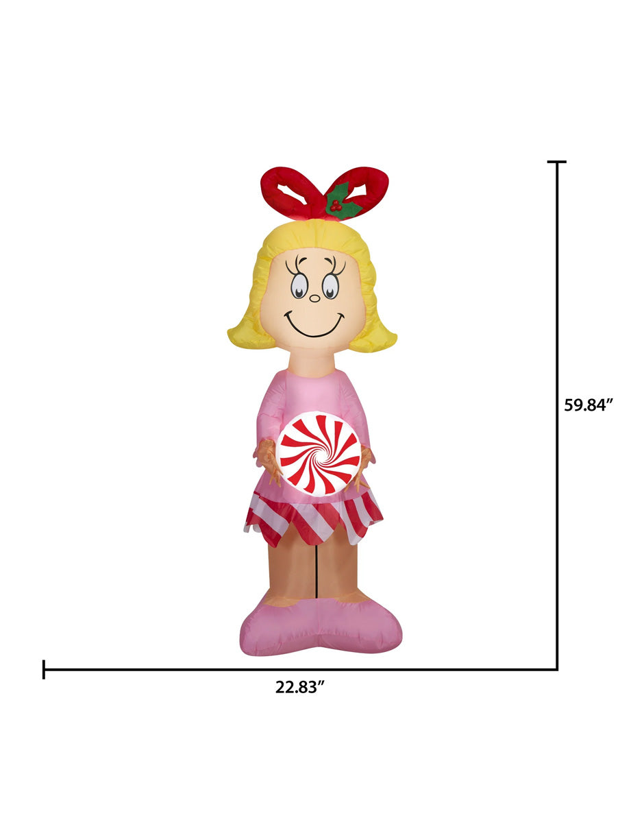 Inflable navideño Cindy Lou Who para patio 1.5m