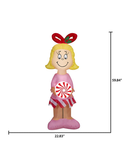 Inflable navideño Cindy Lou Who para patio 1.5m