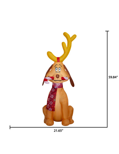 Inflable navideño Max con bastón para patio 1.5m