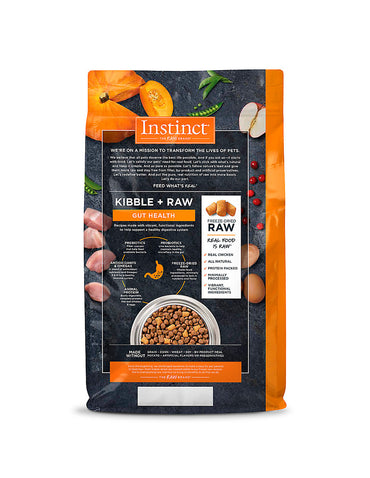 Croqueta para perros adultos liofilizado crudo Instinct Raw Boost Gut Health sabor pollo 8.1 kg