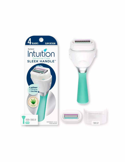 Schick Intuition Rastrillo afeitar para piel sensible para mujer con cartucho de repuesto