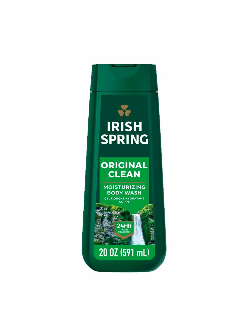 Irish Spring Original Hidratante Face + Body Wash libre de parabeno 591ml