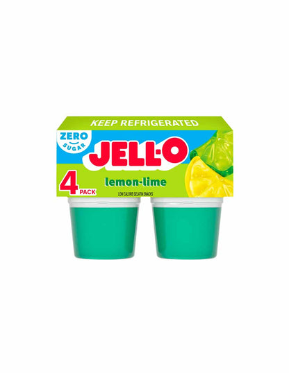 JellO Gelatina Lima limón sin azúcar 4 pack