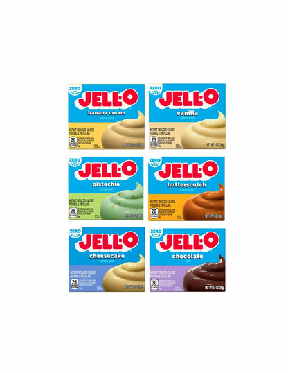 Jell-O Mezcla de pudín instantáneo sin azúcar sin grasa 28gr (Variedad)