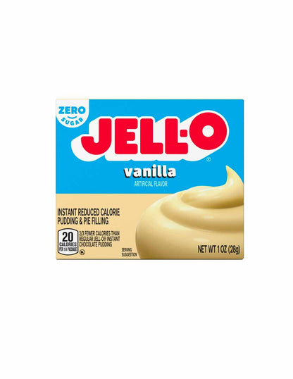 Jell-O Mezcla de pudín instantáneo sin azúcar sin grasa 28gr (Variedad)