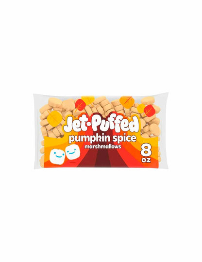 Jet Puffed malvaviscos forma calabaza sabor pumpkin spice 226gr