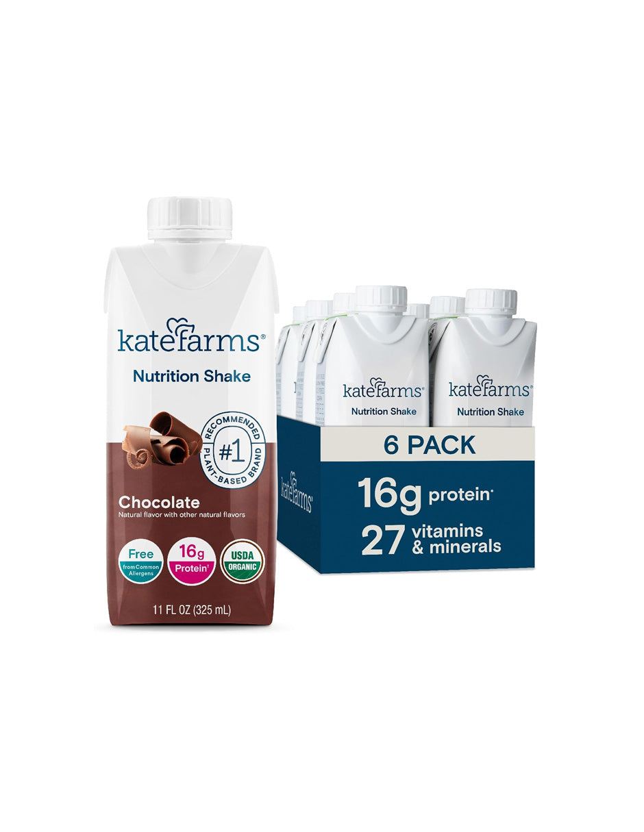 Batido nutricional orgánico completo a base de plantas Kate Farms 6 pack (variedad)