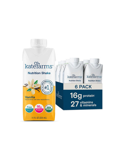 Batido nutricional orgánico completo a base de plantas Kate Farms 6 pack (variedad)