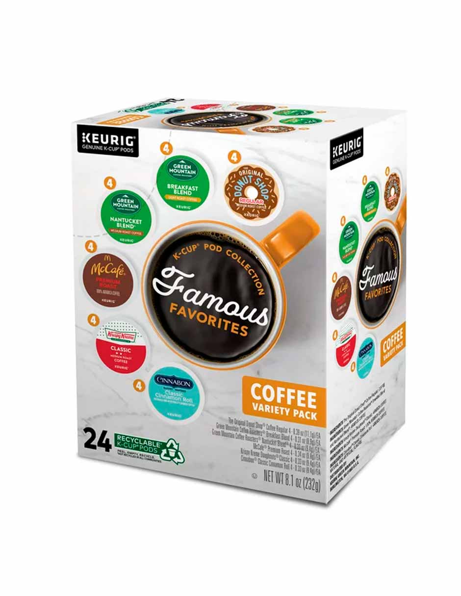 Keurig cápsulas de café K-Cup de tostado medio, paquete variado 24 unidades